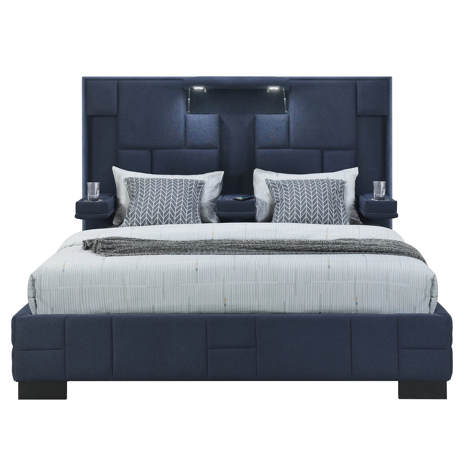 YARIS NAVY BLUE QUEEN BED