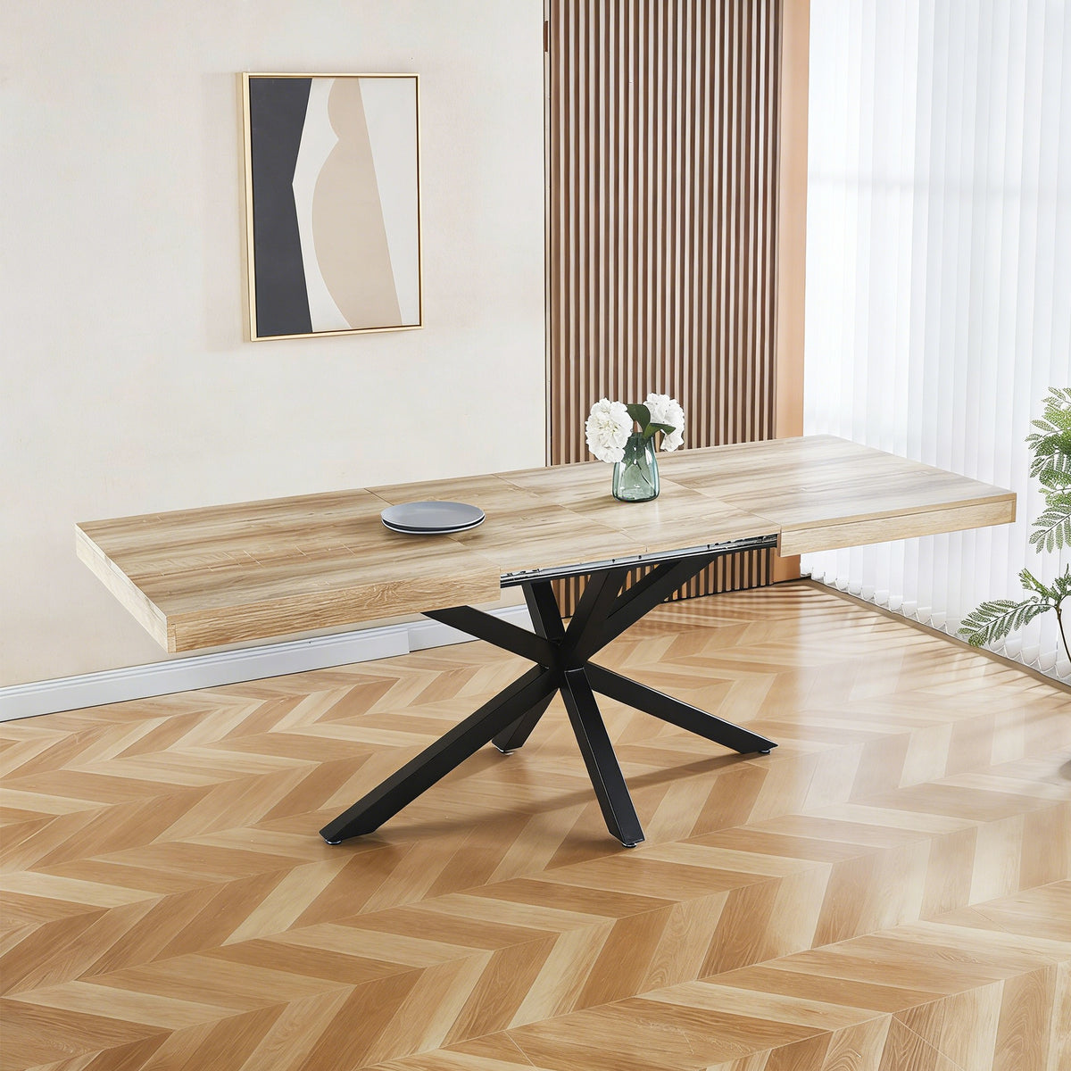 Extendable table ,DINING TABLE,OFFICE TABLE,COFFEE TABLE,240/200/160x90x75cm,walnut color