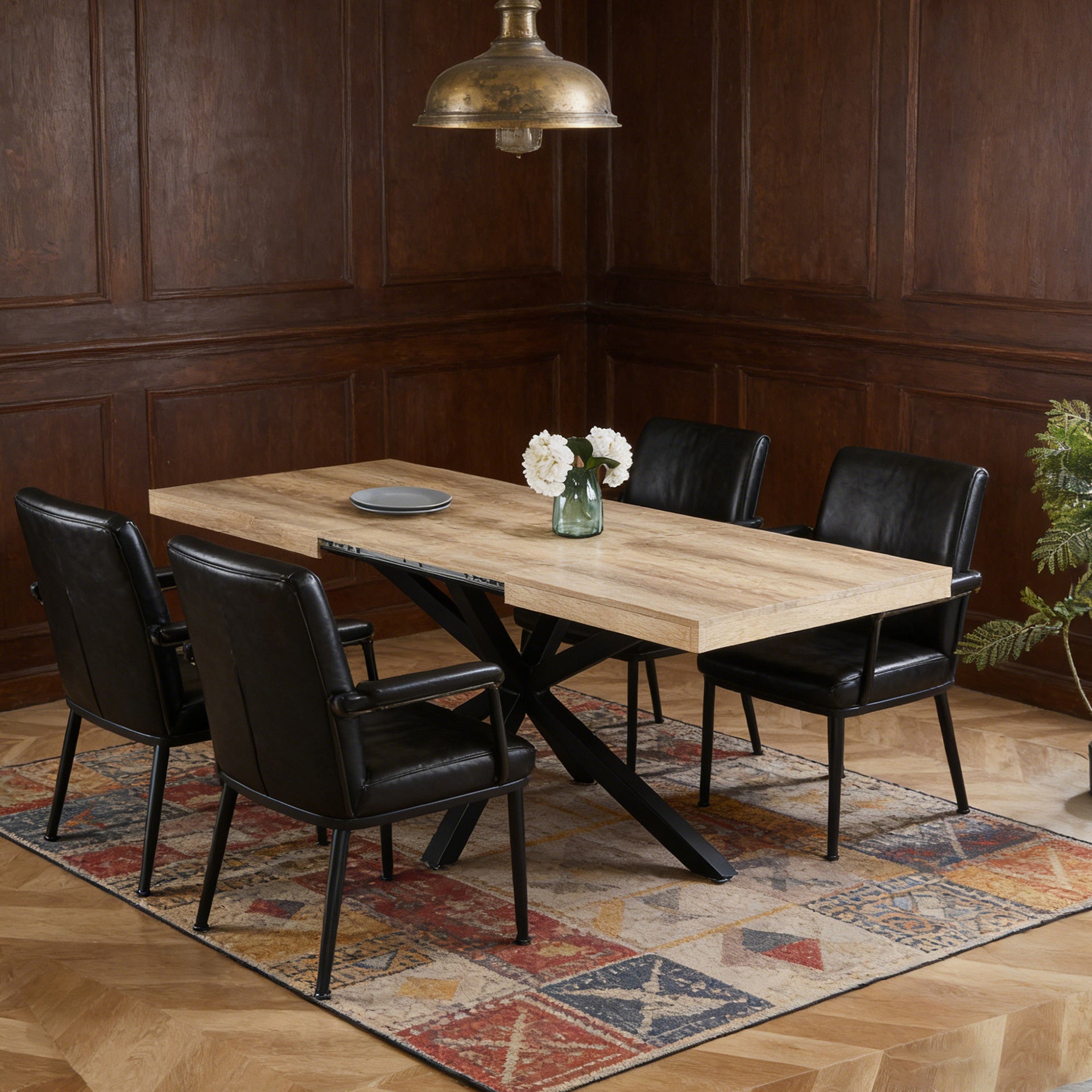 Extendable table ,DINING TABLE,OFFICE TABLE,COFFEE TABLE,240/200/160x90x75cm,walnut color