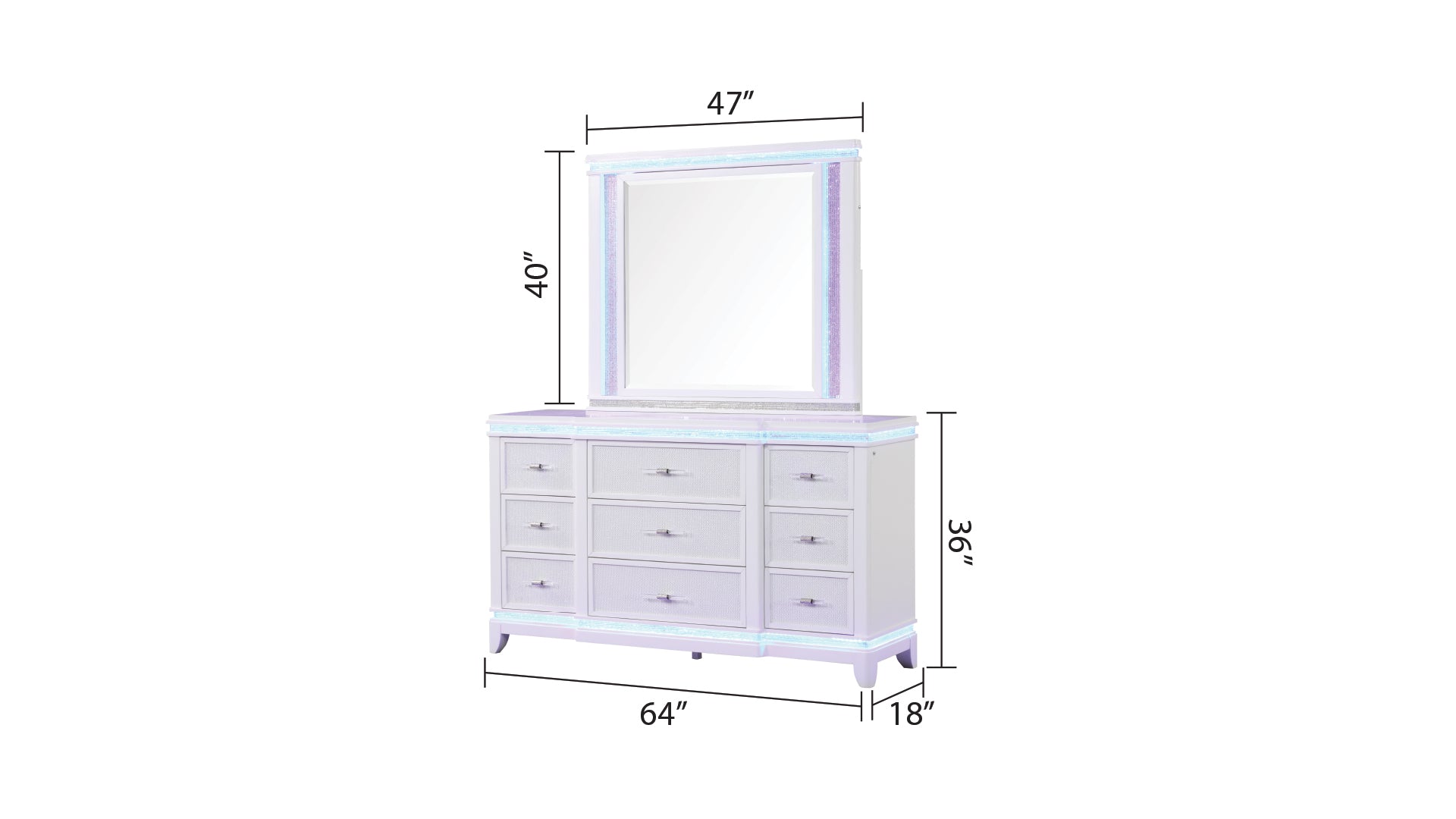 OPIUM  Queen 5 Pc Bedroom set in Milky White(NJ INVENTORY)