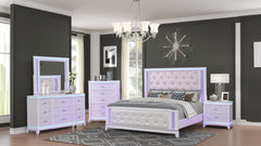 OPIUM  Queen 5 Pc Bedroom set in Milky White(NJ INVENTORY)