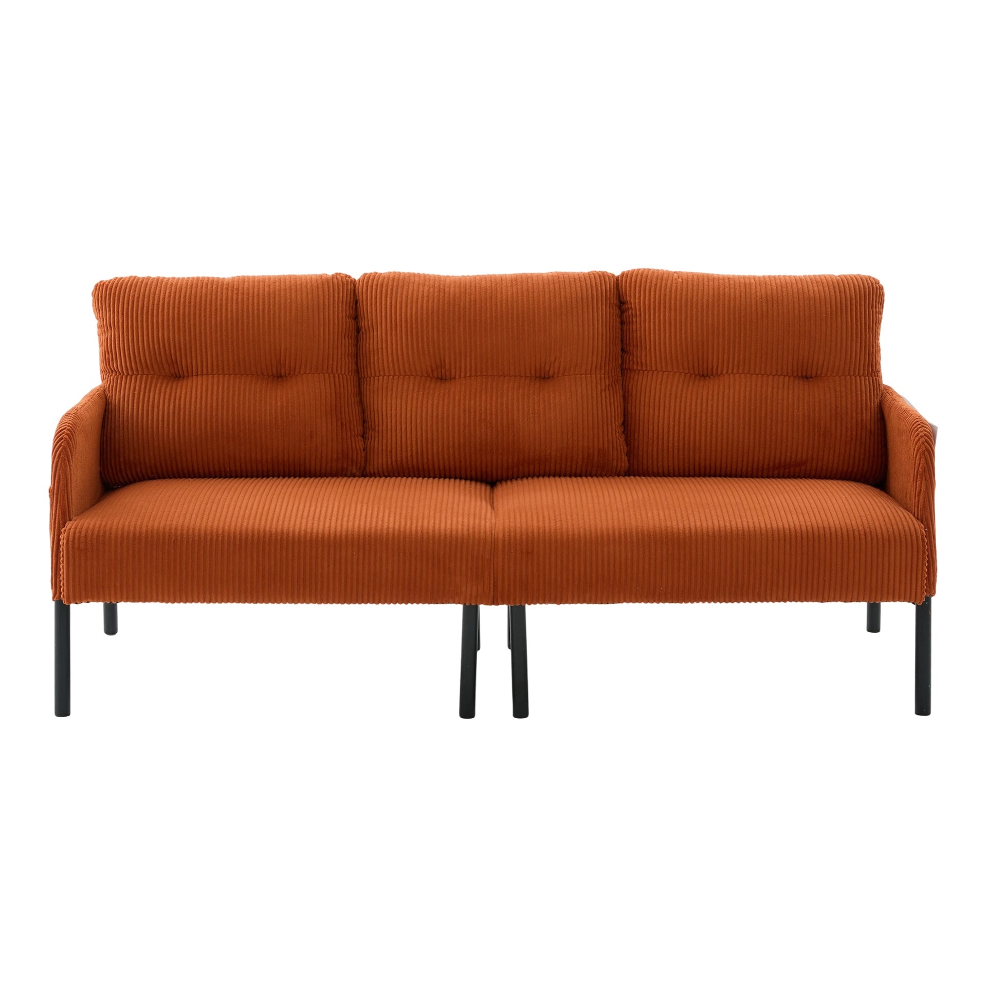 UNITED WE WIN Oversized Loveseat, Modern & Plush Double-seater Sofa, Corduroy Upholstered Couch, Cozy Bedroom Sofa with Metal Legs & Side Pockets, Ideal for Living Room, Bedroom, Dorm, Apartment
