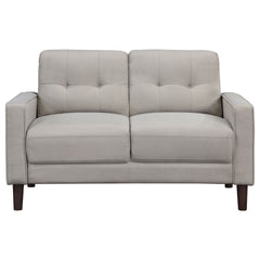 Harvey Beige Upholstered Tufted Loveseat