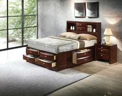 Ireland Espresso Finish EK Bed W/Storage