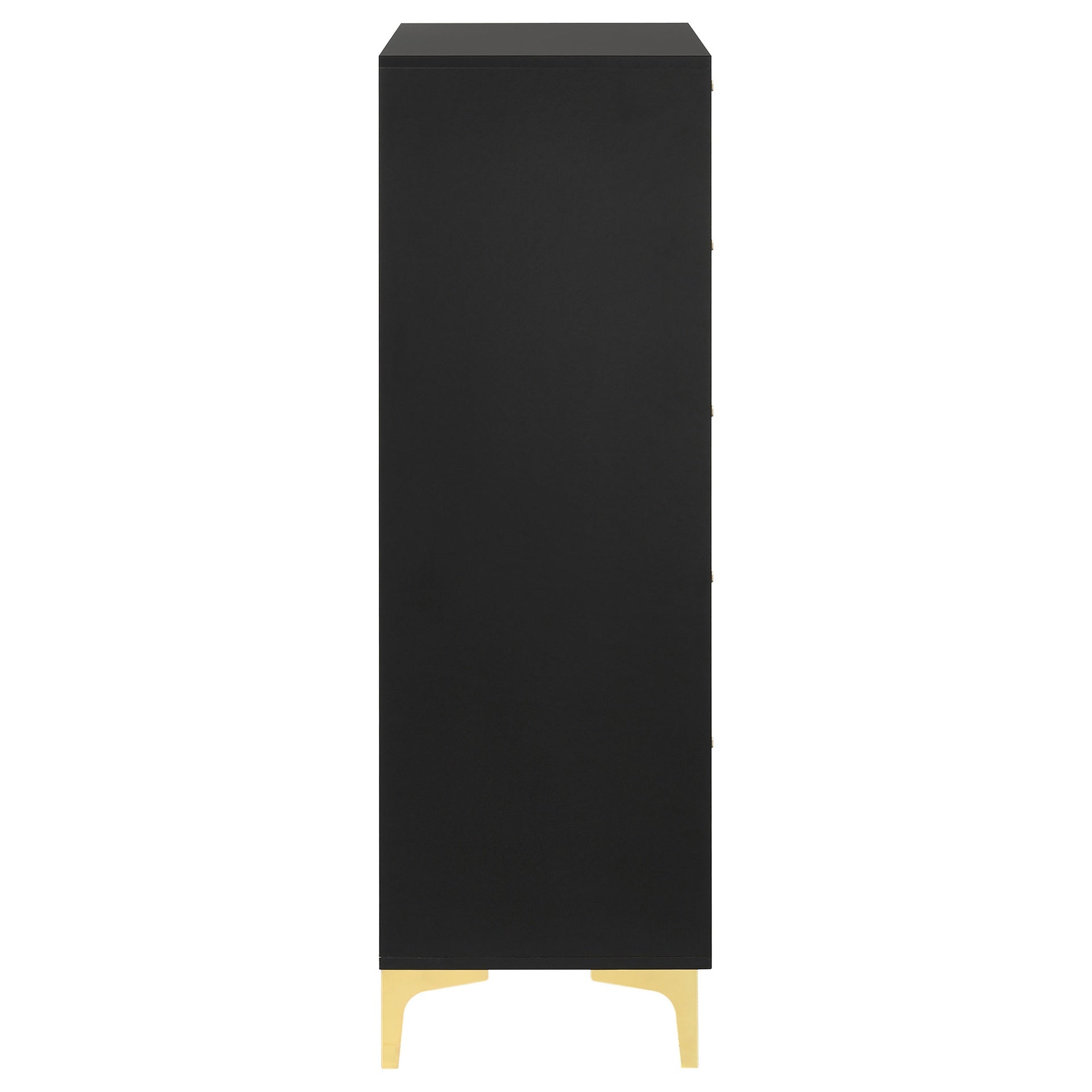 Lexie Black/Gold 5-drawer Rectangular Chest