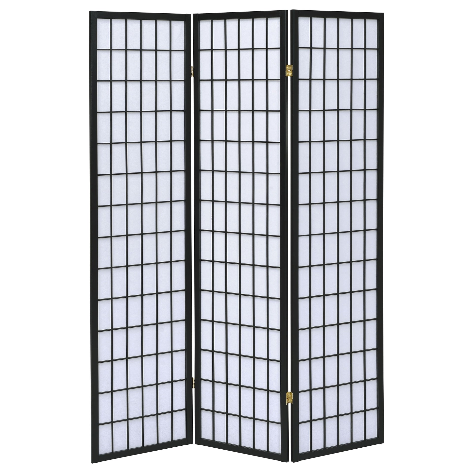 Porch & Den Black 3-Panel Room Divider Folding Shoji Screen