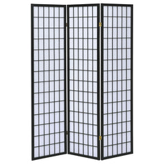 Porch & Den Black 3-Panel Room Divider Folding Shoji Screen