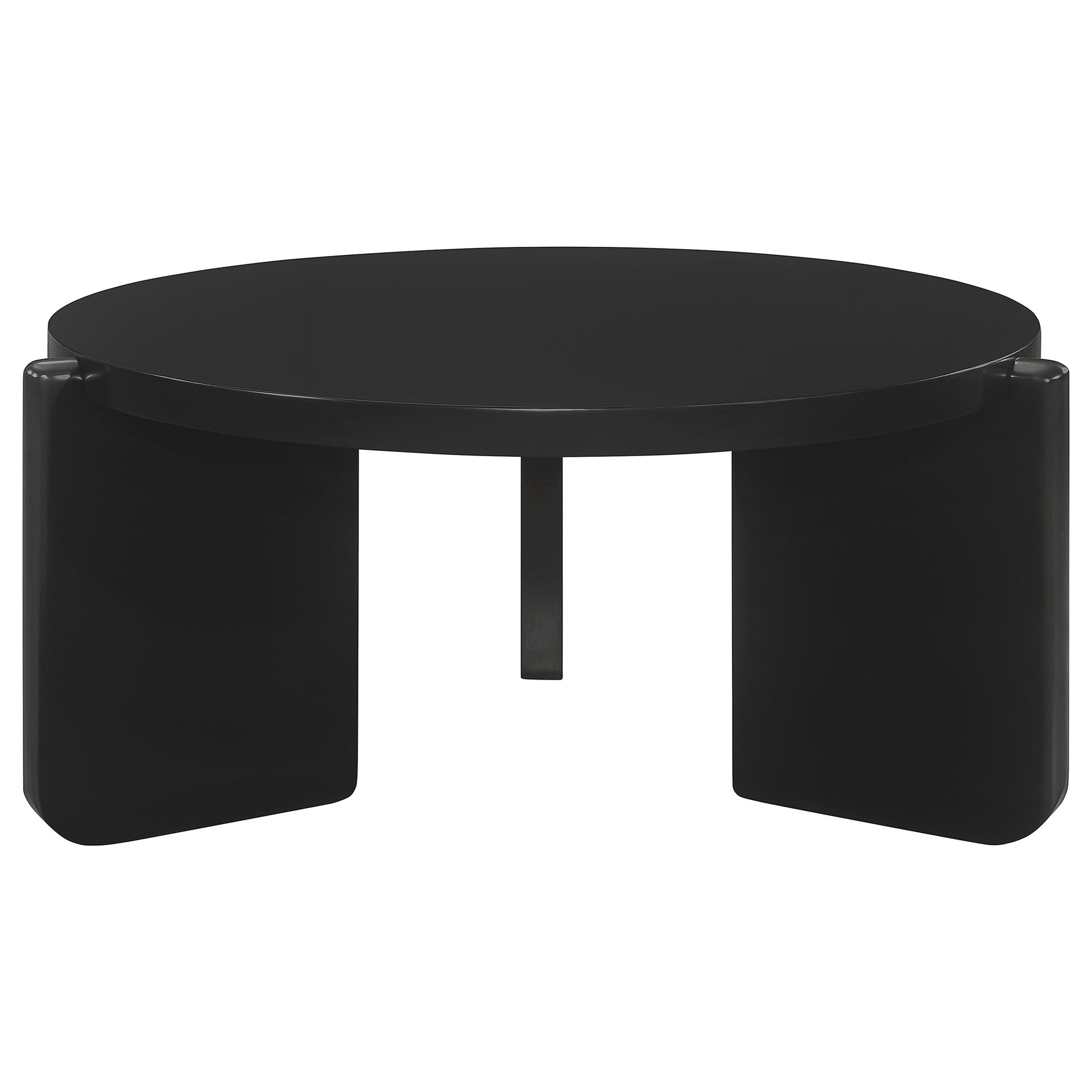 Harrison Black Round Solid Wood Coffee Table