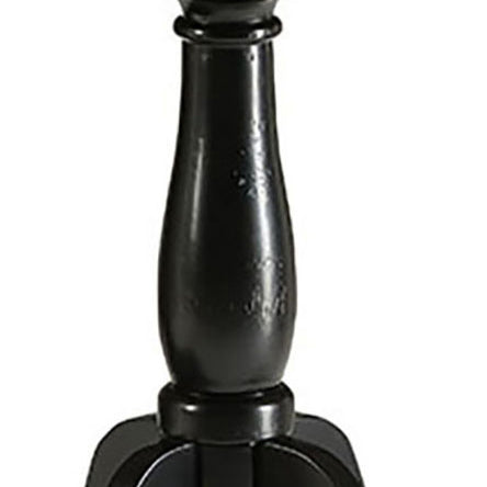 Black Side Table with Turned Pedestal
