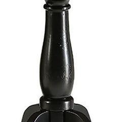 Black Side Table with Turned Pedestal