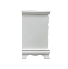 Traditional Bedroom Furniture Two Drawers Nightstand White Finish 1pc