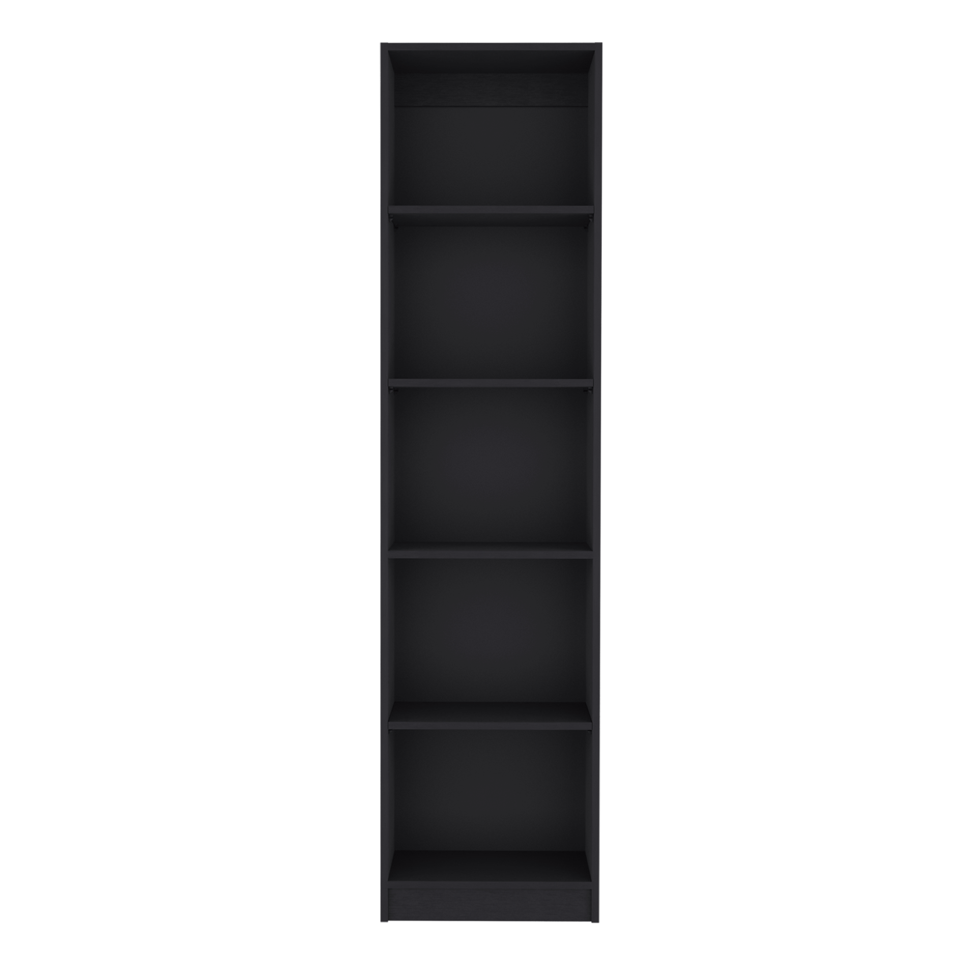 Home Xs Bookcase with 5-Tier Shelves and Slim Design -Black -Office