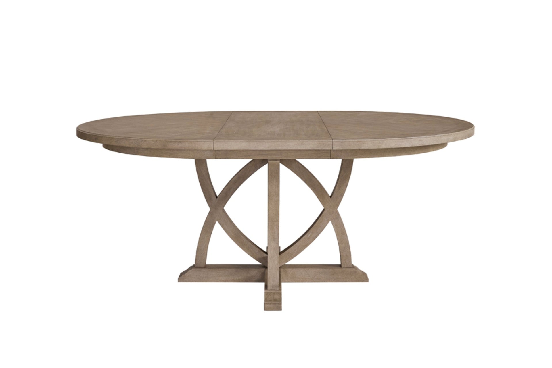 Round Expandable Table With Leaf 4 Host Cane Backed Chairs and Glass Door Server 6 PC