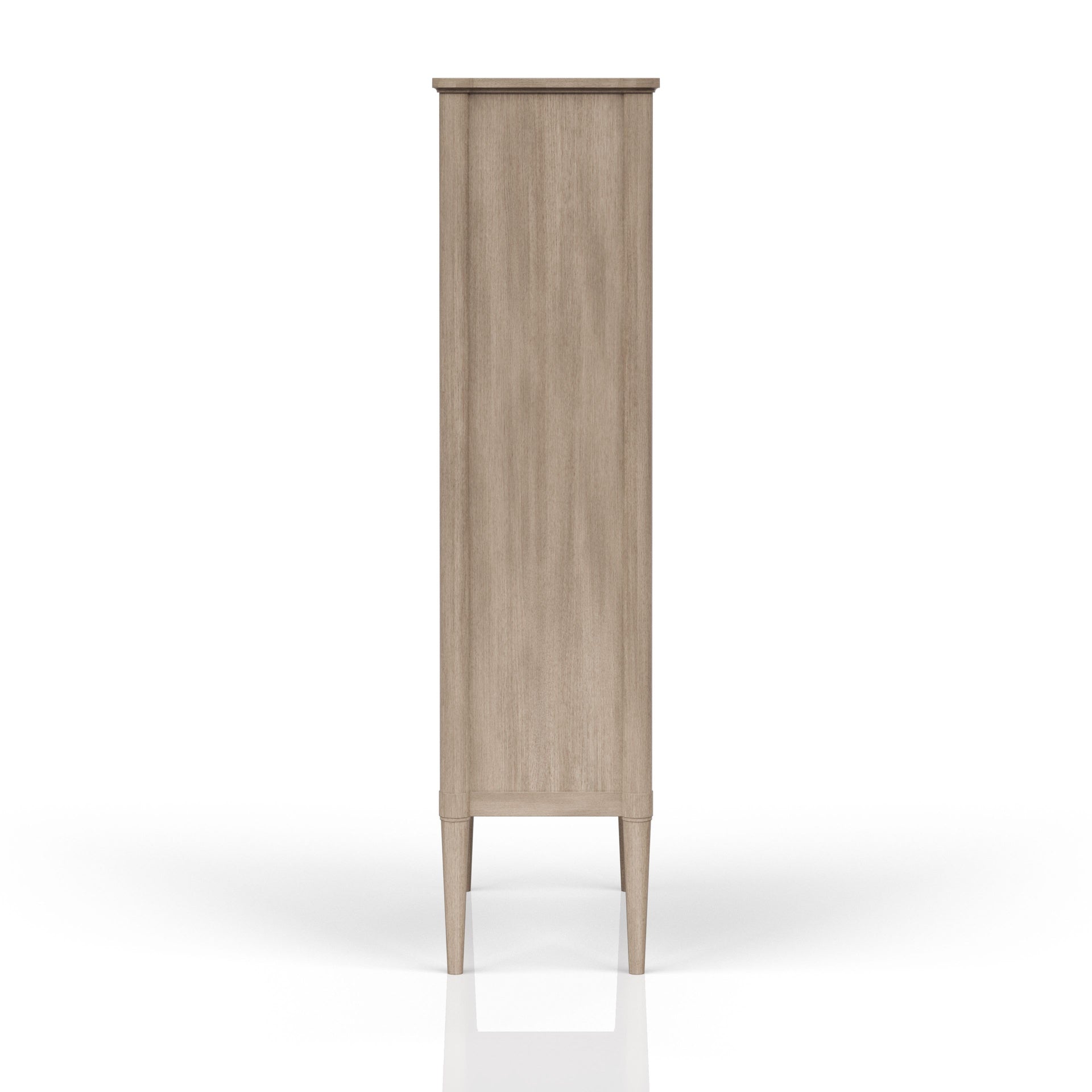 Display Bookcase in Sand Colored Finish