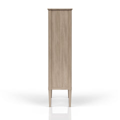 Display Bookcase in Sand Colored Finish