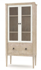 Display Bookcase in Sand Colored Finish