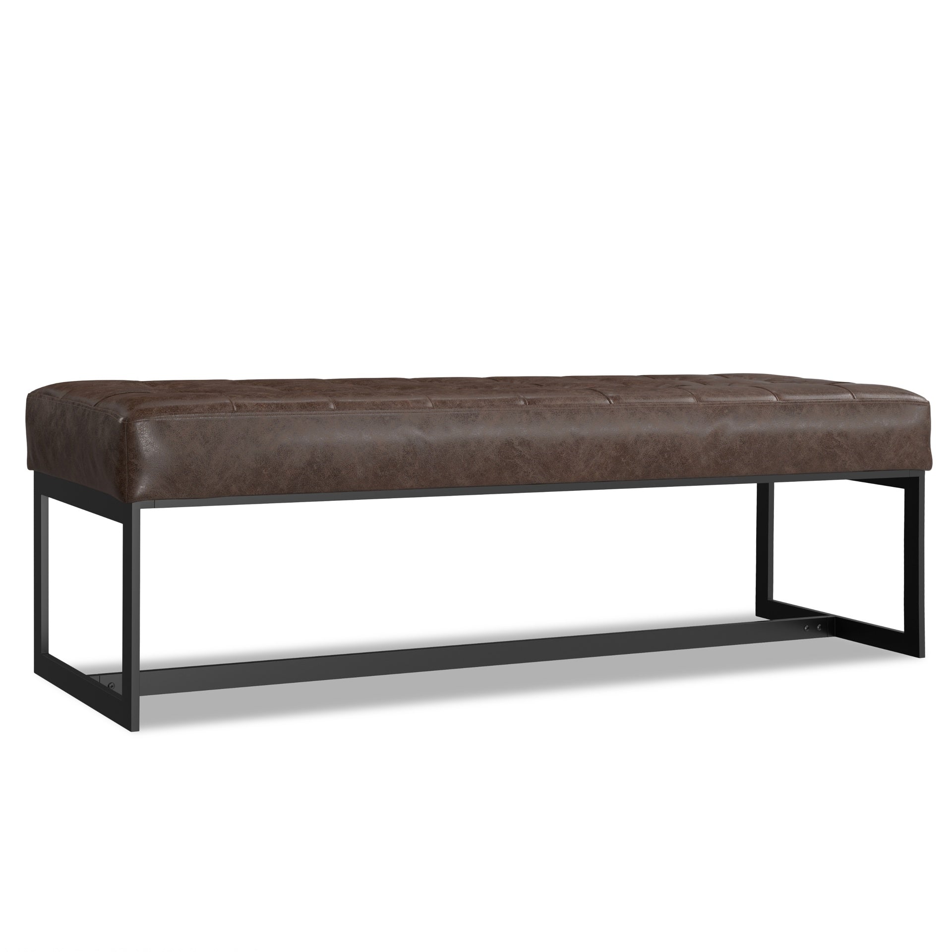 Penelope Leather Ottoman Bench