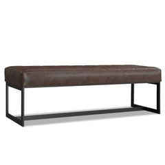 Penelope Leather Ottoman Bench