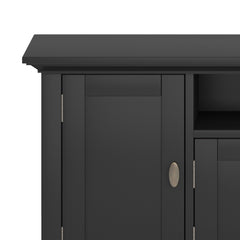 Redmond 72 inch Wide Solid Wood TV Stand in Black For TVs up to 80 inches