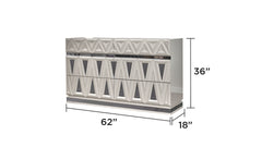 Lavita Modern & Contemporary Style 6- Drawer Dresser Made with Wood and Gold Accents in River Sand Grey      same asG150109276  (NJ inventory)
