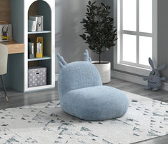 Westino 21.5"W Blue Chenille Deer-Shaped Kids Chair
