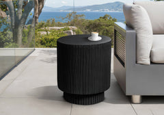 Accent Table, 25"h, Indoor Or Outdoor, Bedroom, End, Living Room, Nightstand, Round, Side Table, Black, Contemporary, Modern