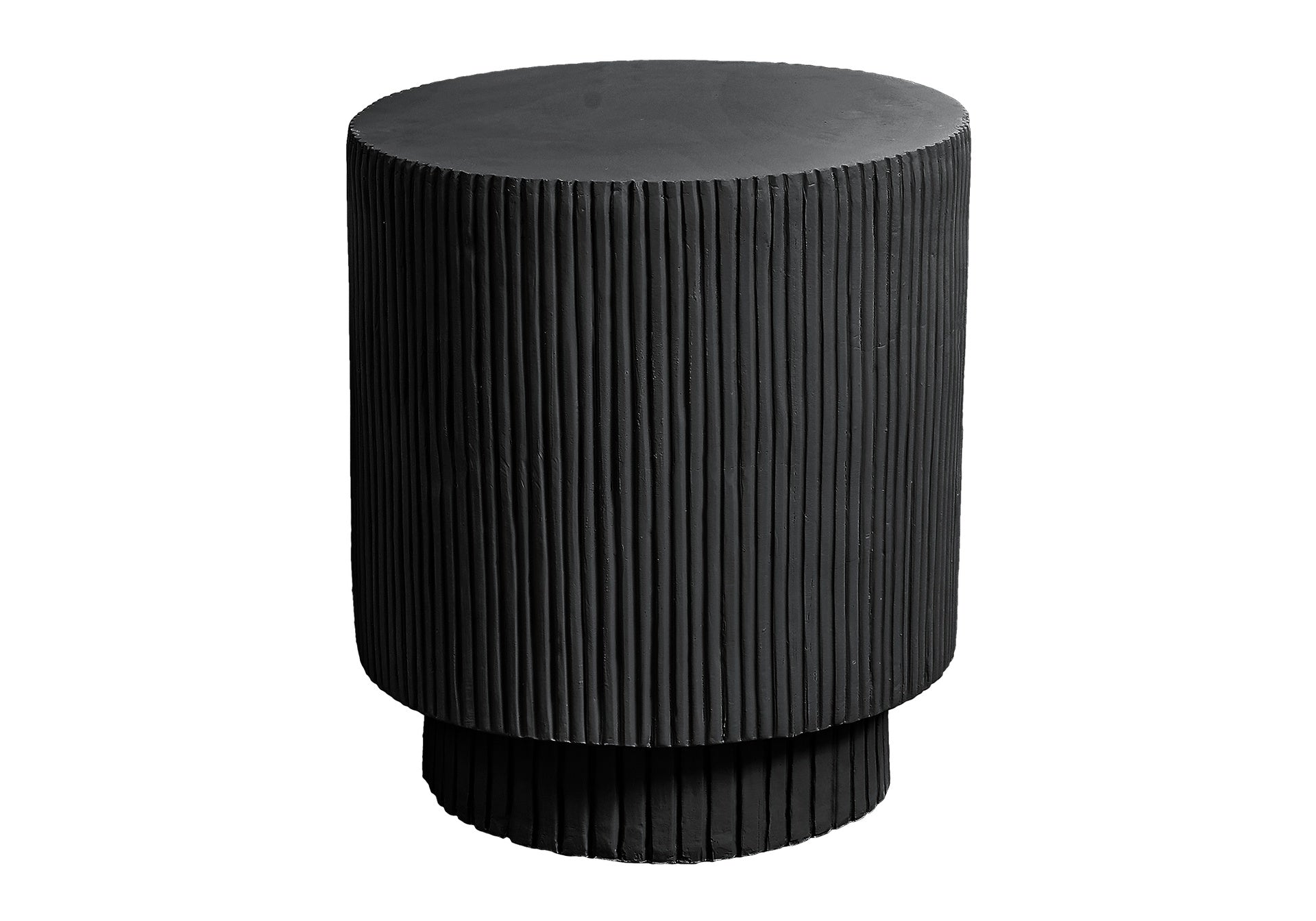 Accent Table, 25"h, Indoor Or Outdoor, Bedroom, End, Living Room, Nightstand, Round, Side Table, Black, Contemporary, Modern