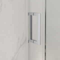 56"-60"W x 70"H Frameless Shower Door, Sliding Shower Door, with Premium 5/16"(8mm) Thick Tempered Glass Shower Enclosure,Double Side Easy Clean Coat,Brushed Nickel Finished With Buffer