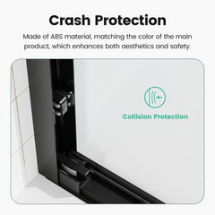 56"-60"W*58" H  Semi-Frameless Double Sliding Tub Door, Bypass Bathtub Shower, 1/4" (6mm) Thick SGCC Tempered Glass Door,  Matte Black