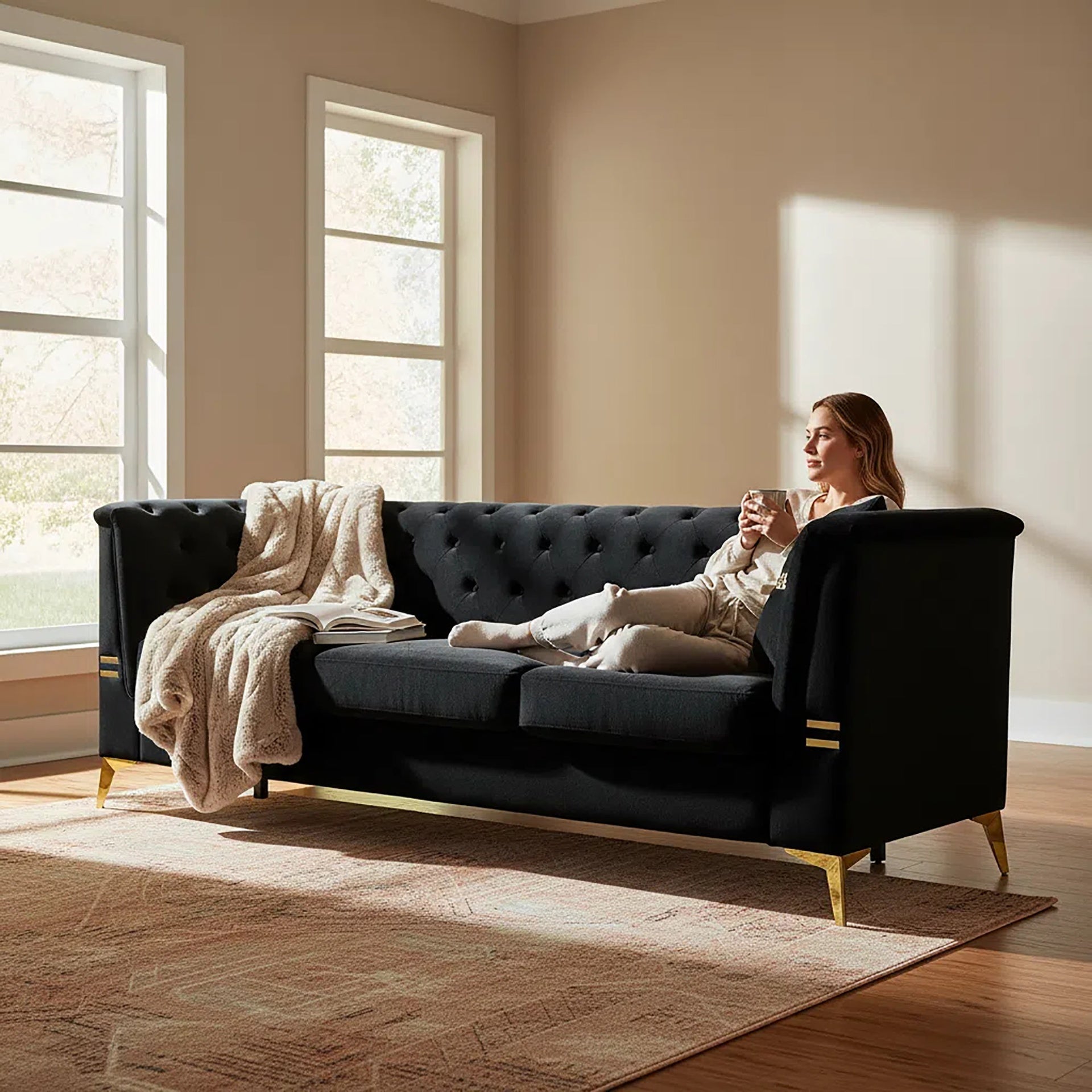 FX-P83-BK4 (SOFA WITH 2 PILLOWS) same as W576S00217/FX-P83-BK3