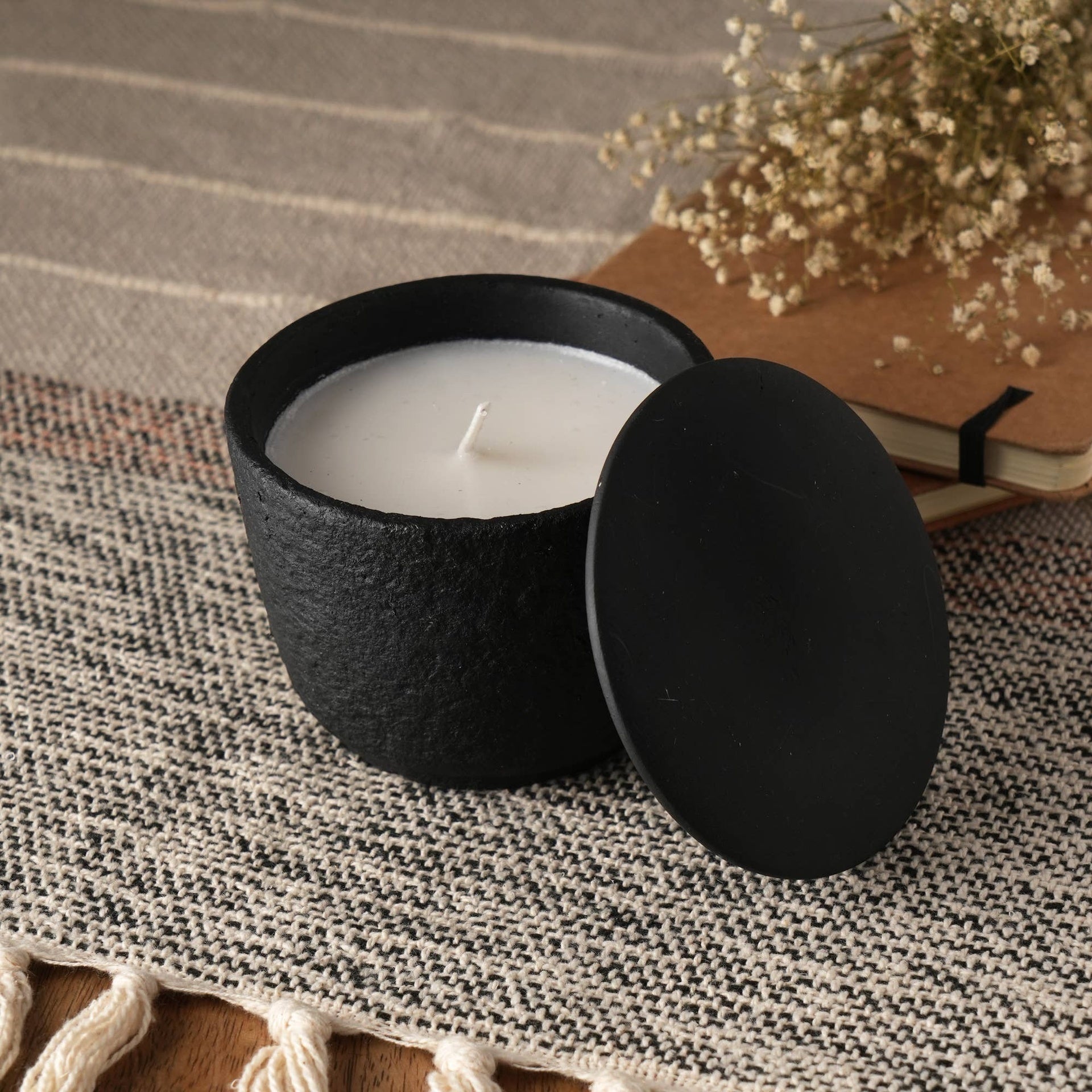 Jar Candle  Ecomix Wax Fill With Wooden Lid - Vanilla Lavender, 7oz