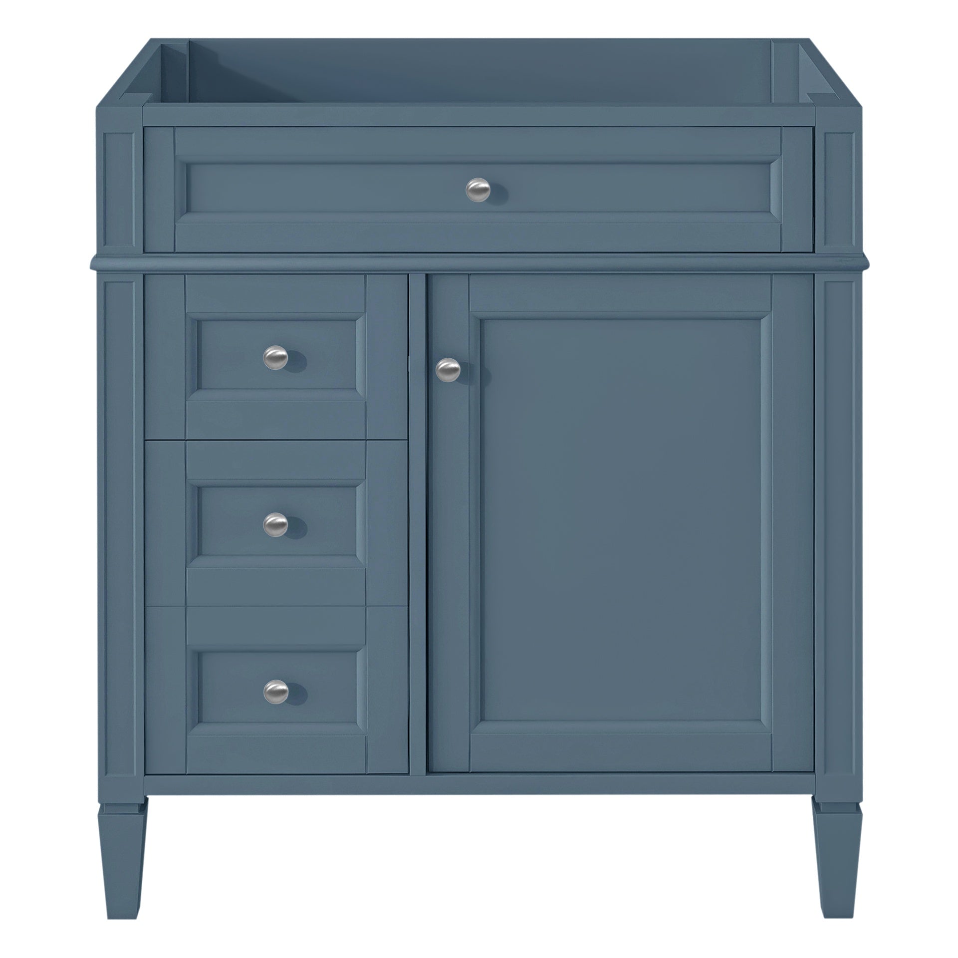 30'' Bathroom Vanity without Top Sink, Modern Bathroom Storage Cabinet with 2 Drawers and a Tip-out Drawer (NOT INCLUDE BASIN)