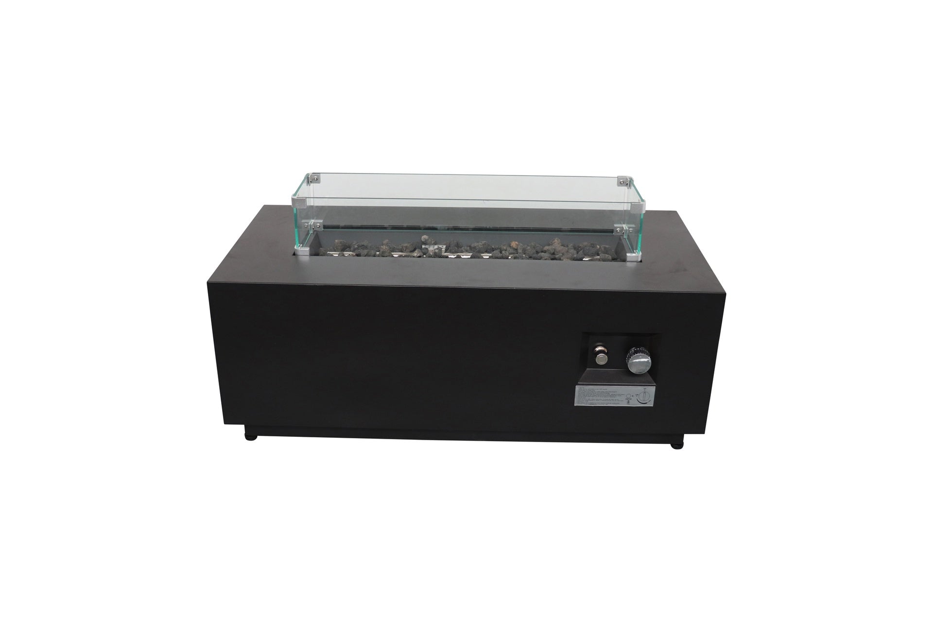 16 H x 42 W Steel Outdoor Fire Pit Table with Lid
