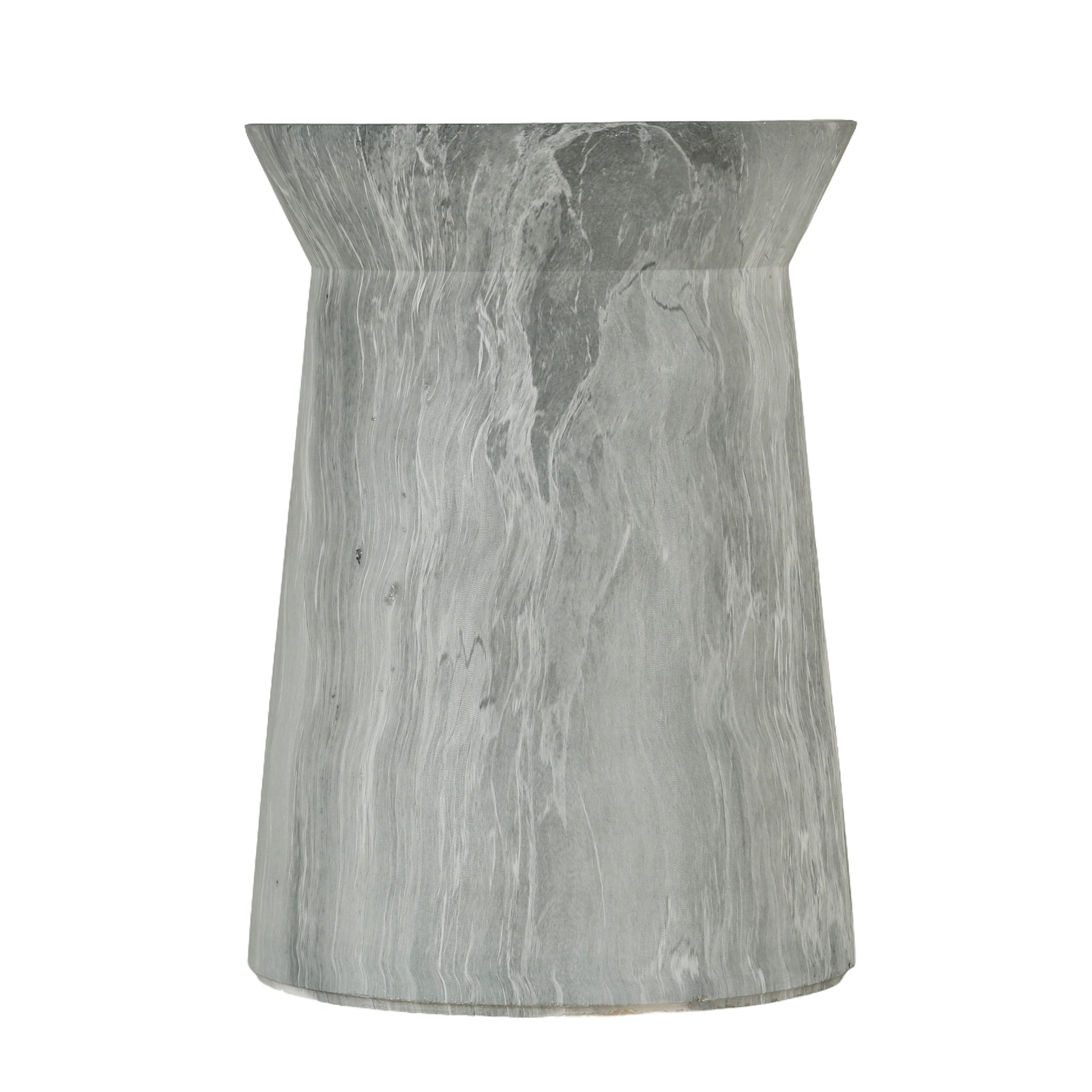 Cement Outdoor End Tables for Patio, GardenAccent Table Faux Terrazzo Accent Table, Modern Small Round Side Tablefor Outside, Tree Stump Garden Stool DrumTable indoor and Outdoor