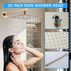 10inch Wall Mounted Rainfall Shower Head System Shower Faucet
