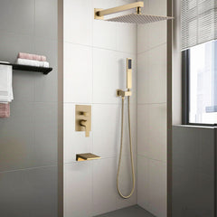 10inch Wall Mounted Rainfall Shower Head System Shower Faucet