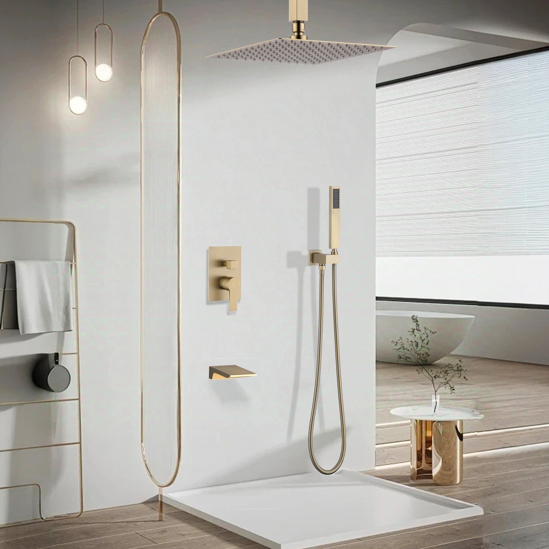 10inch Shower System With Rain Shower Faucet Sets