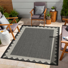 Sunshine GC_HAR2014 Anthracite 2 ft. 7 in. x 7 ft. 3 in. Indoor/Outdoor Area Rug