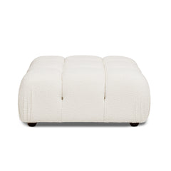 Marcel 36" Bubble Modular Modern Cocktail Ottoman, Ivory White Boucle