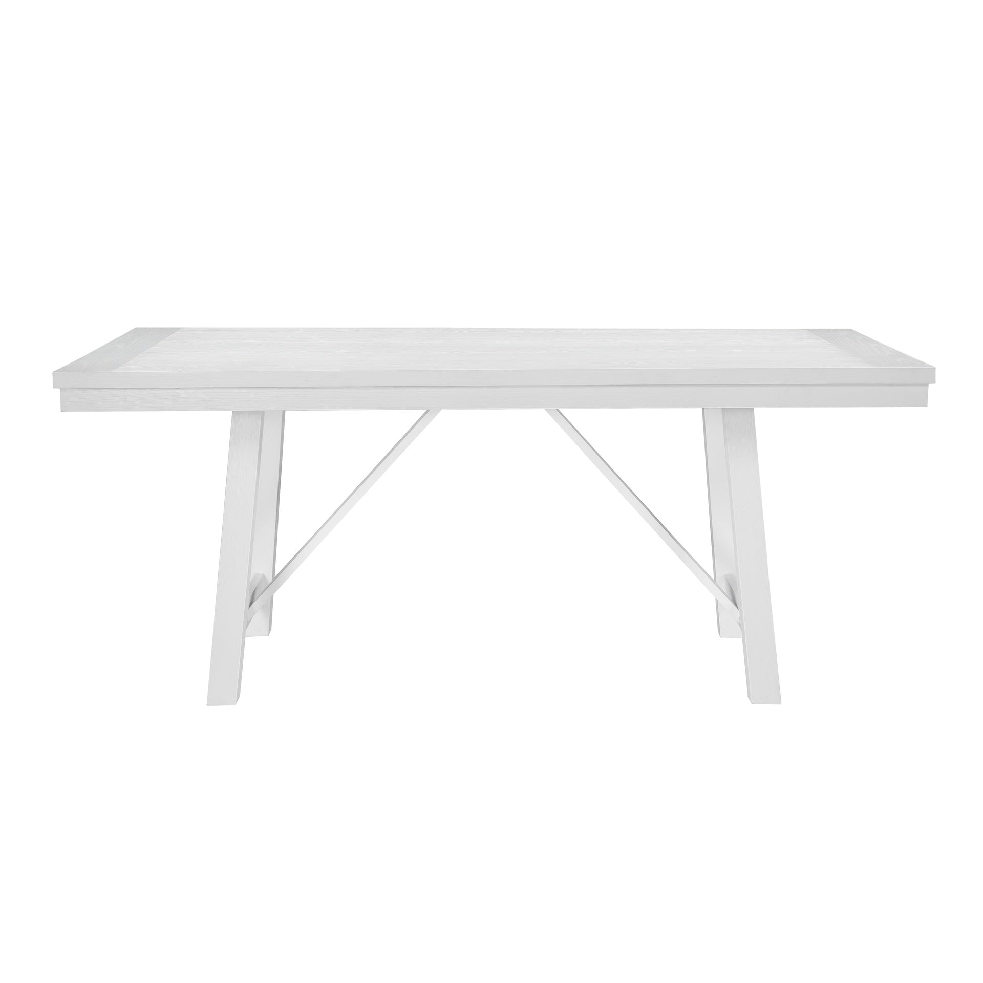 Contemporary White Finish 1pc Dining Table Wooden Kitchen Dining Furniture Farmhouse Aesthetic