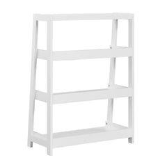 Modern 3-Shelves Bookcase White Finish Toy Storage Unit Display Rack Wooden Furniture 1pc