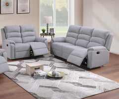 Modern 2pc Living Room Set 1x Sofa 1x Loveseat Padded Armrest And Backrest Vertical Tufting Sincere Bone Finish Primary Living Room Furniture