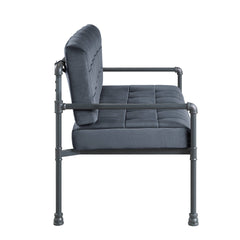 Brantley Gray Velvet & Sandy Gray Finish Loveseat