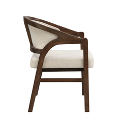 Wooden Frame Dining Chair with upholstere back,Frame color Walnut,set of 2