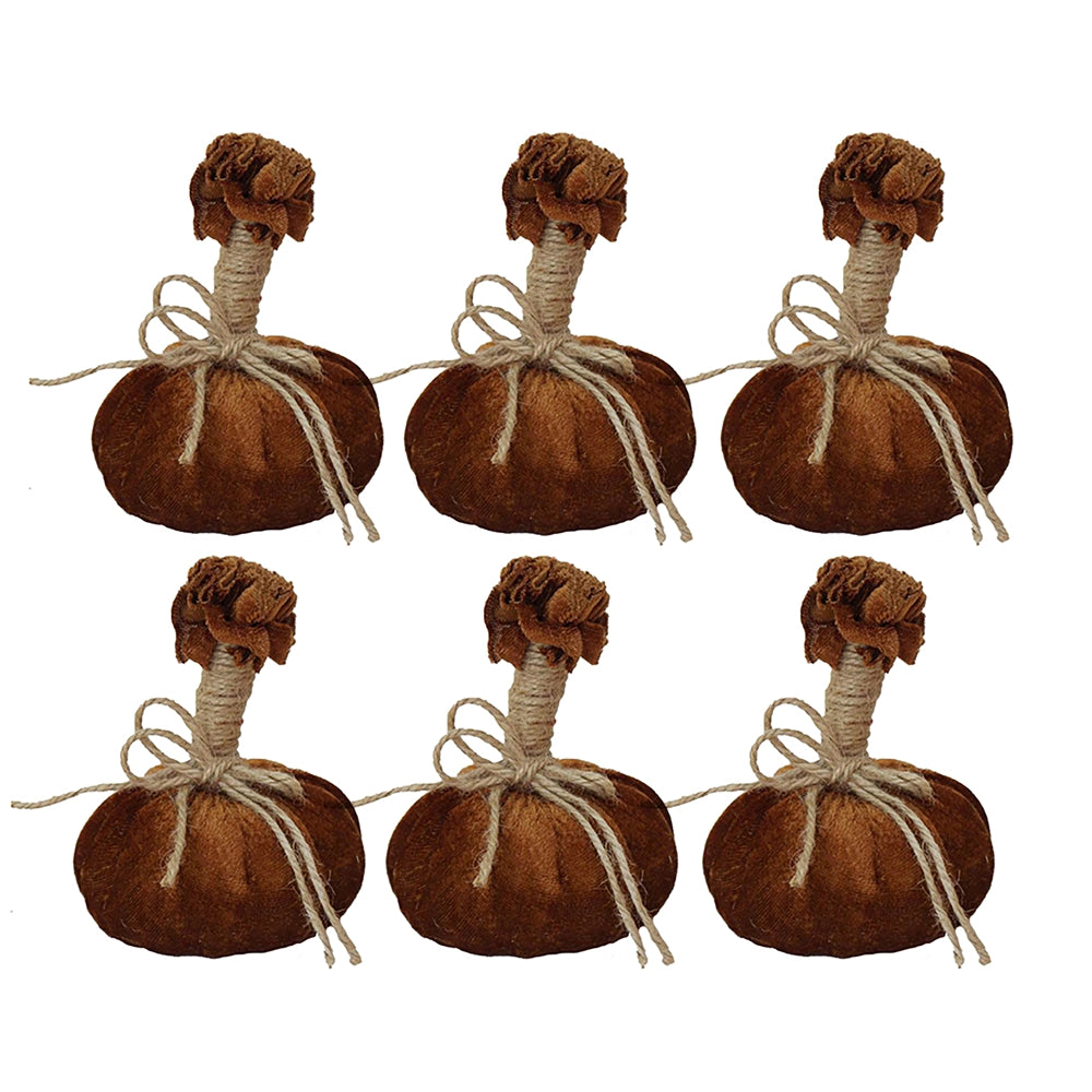 4x5.5" Sm Pumpkin Ornament, Set of 6  for Holiday Harvest Festival Fall Festival & Thanksgiving
