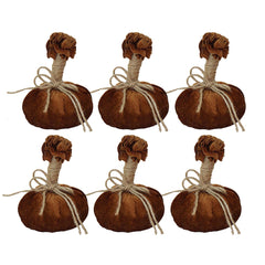 4x5.5" Sm Pumpkin Ornament, Set of 6  for Holiday Harvest Festival Fall Festival & Thanksgiving