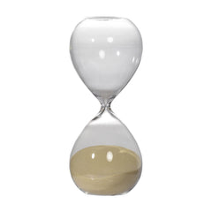 Set of 2, 8" Ferdinand 30-Minute Hourglass, Bisque Sand