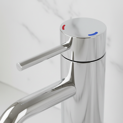 Single Handle Bathroom Faucet Lavatory Faucet Stainless Steel Single Hole-T10, Chrome