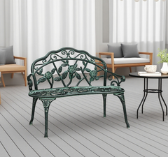 Bench Outdoor Bench, Cast Aluminum Outdoor Furniture, Metal Bench