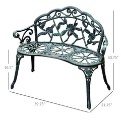 Bench Outdoor Bench, Cast Aluminum Outdoor Furniture, Metal Bench